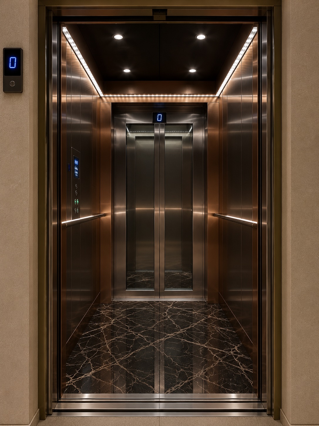 Cabine de luxe finition bronze